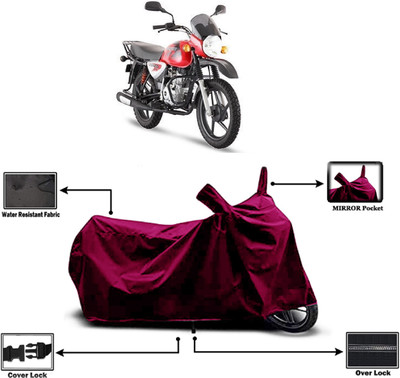 Amexride Two Wheeler Cover for Bajaj(Boxer BM 150, Maroon)