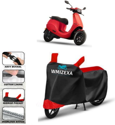 WMIZEXA Two Wheeler Cover for Ola(Red, Black)