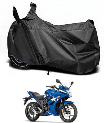 Auto Hub Waterproof Two Wheeler Cover for Suzuki(Gixxer SF, Black)