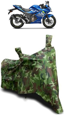 ATBROTHERS Waterproof Two Wheeler Cover for Suzuki(Gixxer SF 250, Multicolor, Green)