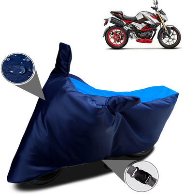 DeepShakshi AUTOMOTIVE Two Wheeler Cover for Hero(XF3R BS6, Blue, Black)