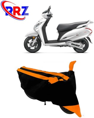 RRZ Waterproof Two Wheeler Cover for Honda(Activa 125, Black, Orange)