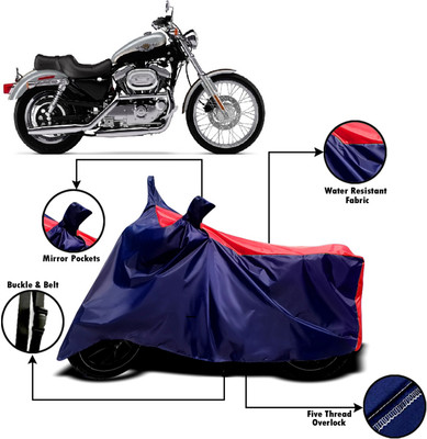 XOCAVO Two Wheeler Cover for Harley Davidson(XL 1200, Red, Blue)