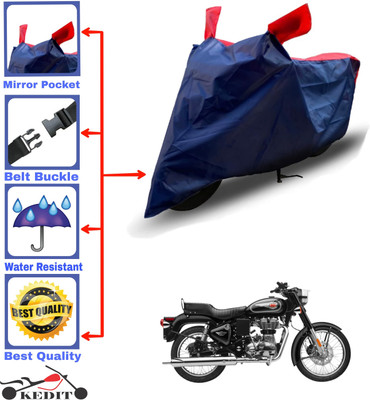 KEDIT Two Wheeler Cover for Royal Enfield(Bullet, Red, Blue)