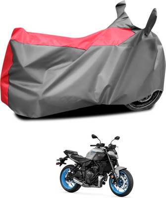 PAGORA Waterproof Two Wheeler Cover for Yamaha(MT 07, Grey, Red)