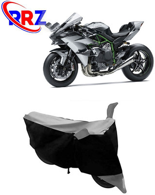 RRZ Waterproof Two Wheeler Cover for Kawasaki(Ninja H2R, Black, Grey)