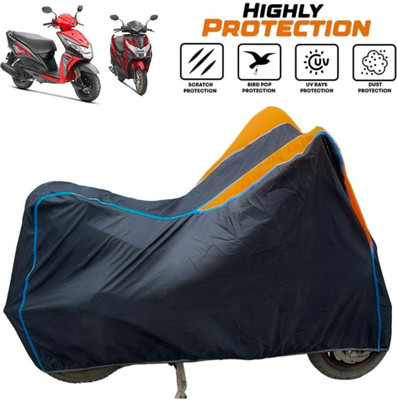 ZAQE Two Wheeler Cover for Honda(Dio, Black, Orange, Blue)