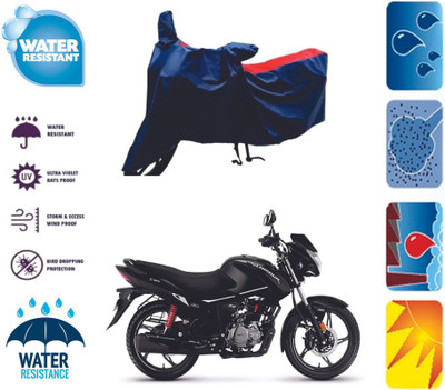 RTS COLLECTIONS Waterproof Two Wheeler Cover for Hero(Glamour BS6, Red, Blue)