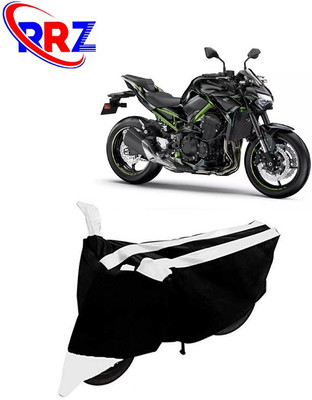 RRZ Waterproof Two Wheeler Cover for Kawasaki(Z900, Black, White)