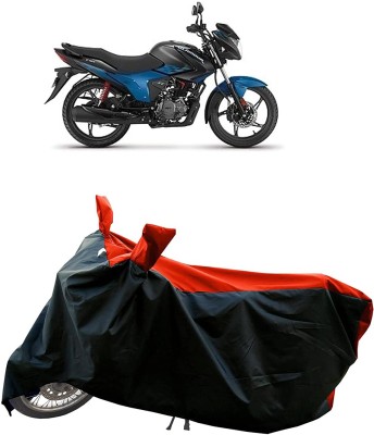 KEDIT Two Wheeler Cover for Hero(Glamour FI, Red, Black)