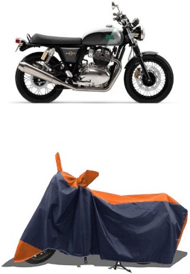 SUGASHRI Waterproof Two Wheeler Cover for Royal Enfield(Twin, Orange, Blue)