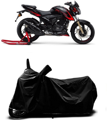 MMSSTAR Waterproof Two Wheeler Cover for TVS(Apache RTR 200 Fi E100, Black)