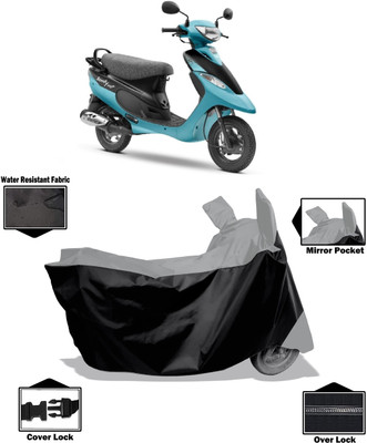 Amexride Two Wheeler Cover for TVS(Scooty Pep Plus BS6, Grey)
