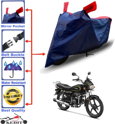 KEDIT Two Wheeler Cover for Hero(MotoCorp Splendor Plus, Red, Blue)