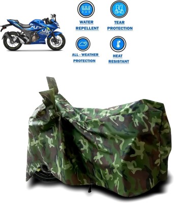 DeepShakshi AUTOMOTIVE Two Wheeler Cover for Suzuki(Gixxer SF 250, Green, Multicolor)