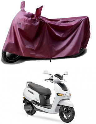 APNEK Waterproof Two Wheeler Cover for TVS(iQube, Maroon)