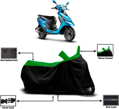 Amexride Two Wheeler Cover for TVS(Zest, Green)