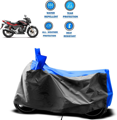 DeepShakshi AUTOMOTIVE Two Wheeler Cover for Hero(CBZ Extreme, Grey, Blue)