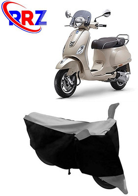 RRZ Waterproof Two Wheeler Cover for Vespa(Elegante 150, Black, Grey)