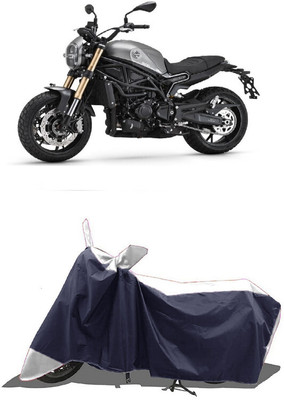 SUGASHRI Waterproof Two Wheeler Cover for Benelli(Leoncino 800, White, Blue)