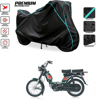 PAGORA Waterproof Two Wheeler Cover for TVS(Heavy Duty Super XL, Black)