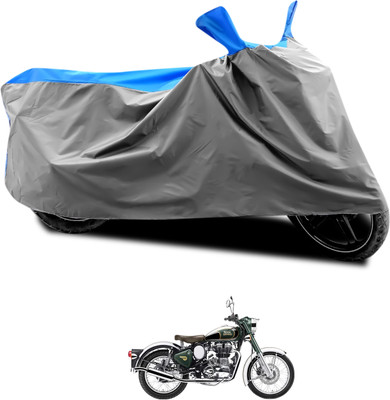 CODOKI Waterproof Two Wheeler Cover for Royal Enfield(Classic Chrome, Grey, Blue)