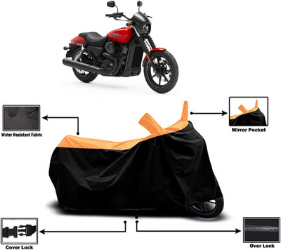 Amexride Two Wheeler Cover for Harley Davidson(Street 750, Orange)