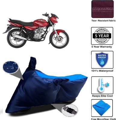 MISSION COLLECTION Waterproof Two Wheeler Cover for Bajaj(Discover 125 DTS-i, Blue)