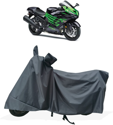 Tricway Two Wheeler Cover for Kawasaki(Ninja ZX 14R BS6, Grey)