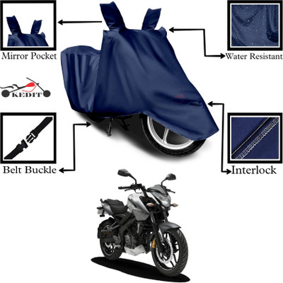 KEDIT Two Wheeler Cover for Bajaj(Pulsar NS 200, Blue)