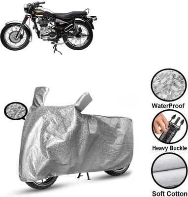 CODOKI Waterproof Two Wheeler Cover for Royal Enfield(Electra Delux, Silver)