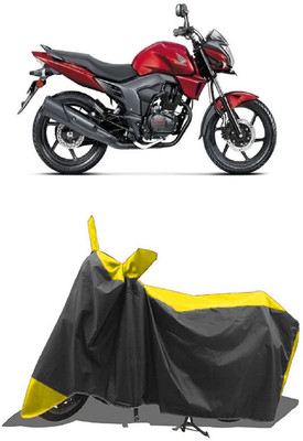 SUGASHRI Waterproof Two Wheeler Cover for Honda(CB Trigger, Yellow, Black)