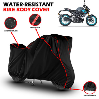 GKG Waterproof Two Wheeler Cover for Yamaha(MT-15, Black, Red)