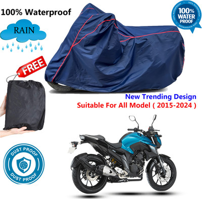 AUTOCAD Waterproof Two Wheeler Cover for Yamaha(FZ 25 BS6, Blue, Red)