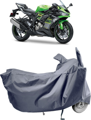 Amexride Two Wheeler Cover for Kawasaki(Ninja ZX-6R, Grey)