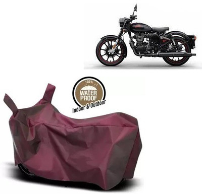 OliverX Waterproof Two Wheeler Cover for Royal Enfield(350 BS6, Maroon)