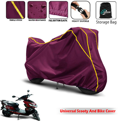 AUTOBIRSA Two Wheeler Cover for Okinawa(i-Praise, Maroon)