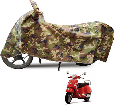 Euro Care Waterproof Two Wheeler Cover for Vespa(Vespa LX, Black)
