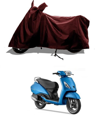 KEDIT Two Wheeler Cover for TVS(Jupiter, Maroon)