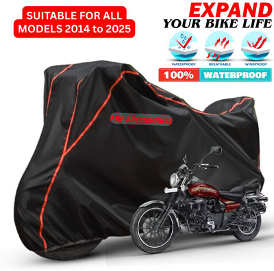 PRPaccessories Waterproof Two Wheeler Cover for Bajaj(Avenger, Black, Red)