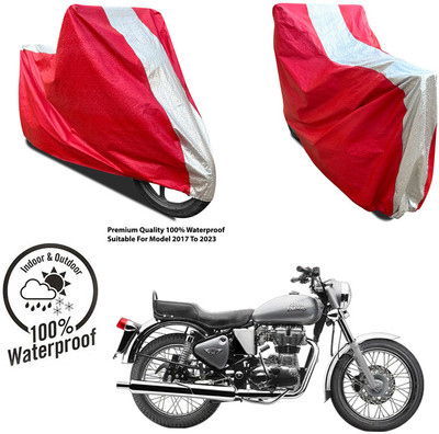AutoGalaxy Waterproof Two Wheeler Cover for Yamaha(Fascino 125 BS6, Silver, Red)