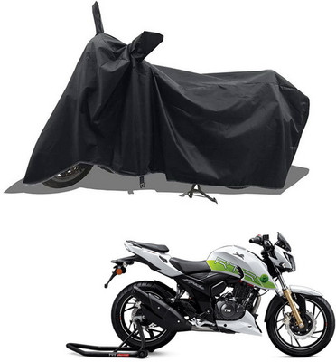 PAGORA Waterproof Two Wheeler Cover for TVS(Apache RTR 200 Fi E100, Black)