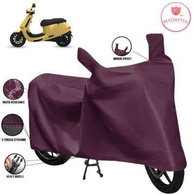 MADAFIYA Waterproof Two Wheeler Cover for Ola(Scooty, Maroon)