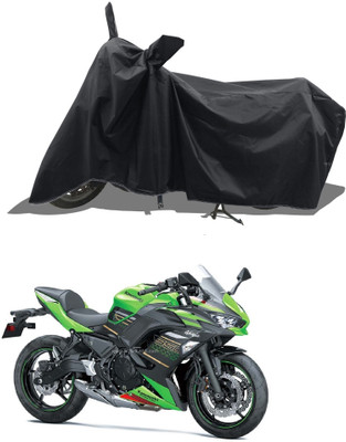 Romeiz Waterproof Two Wheeler Cover for Kawasaki(Ninja 650 BS6, Black)
