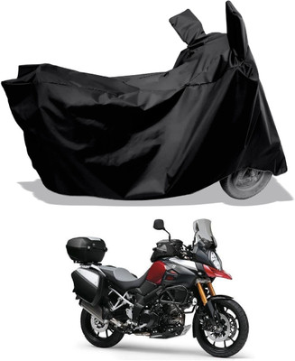 Amexride Two Wheeler Cover for Suzuki(V Strom 1000, Black)