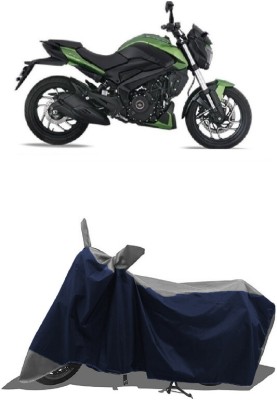 SUGASHRI Waterproof Two Wheeler Cover for Bajaj(Dominar 250, Grey, Blue)