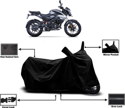 Amexride Two Wheeler Cover for Bajaj(Pulsar NS-160, Black)