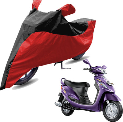 RiderShine Two Wheeler Cover for Mahindra(Rodeo, Red, Black)