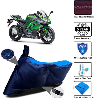 MISSION COLLECTION Waterproof Two Wheeler Cover for Kawasaki(Ninja 1000, Blue)