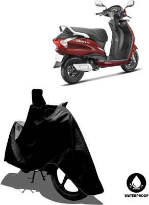 Amexride Waterproof Two Wheeler Cover for Hero(Duet 125CC, Black)
